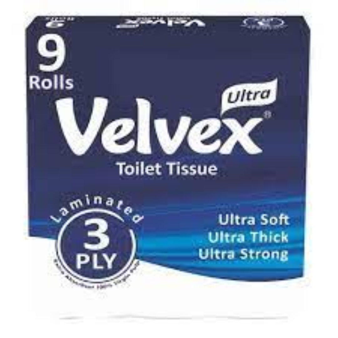 VELVEX ULTRA WHITE 3PLY 9 PACK
